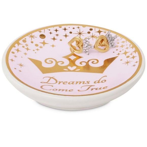 Disney Sterling Silver & 18 Gold-plate Stud earrings plus Trinket Dish - Picture 7 of 9